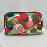 women Coach Signature Scarf Cosmetic Bag Blossom Pink Multi Purse