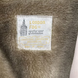 men London Fog Vintage Zip Front Faux Fur Lining Tan Jacket 44Long