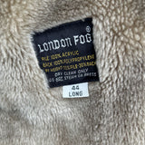 men London Fog Vintage Zip Front Faux Fur Lining Tan Jacket 44Long