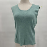 women Monterey Bay Tank Aqua Knit Top L