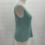 women Monterey Bay Tank Aqua Knit Top L