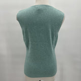 women Monterey Bay Tank Aqua Knit Top L