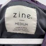 women Zine Windbreaker Purple and Gray Jacket M