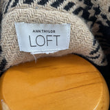 women Loft Plaid Tan & Black Coat 6/8