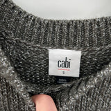 women Cabi Metallic Poncho and Scarf Grey silver Sweater S