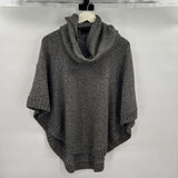 women Cabi Metallic Poncho and Scarf Grey silver Sweater S