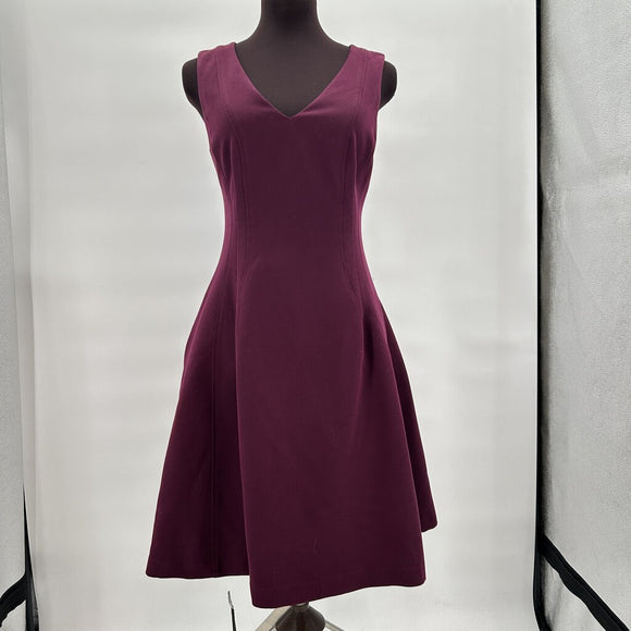 women Banana Republic Sleeveless V Neck Wine Purple Dress 4