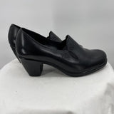 women Dansko Leather Slip-On Low Heel Black Shoes 37/6.5