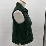 women Croft & Barrow Quitled Vest Green Jacket PM