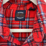 unisex Saugatuck Flannel Red Blue Top 2X