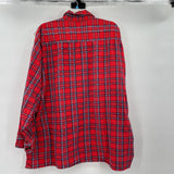 unisex Saugatuck Flannel Red Blue Top 2X