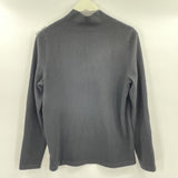 women Lands End Cashmere V-Neck Black Sweater 10-12