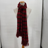 women Alpaca Link Chevron Stripe Red Pink Brown Scarf