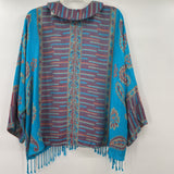 women Bok Floral Kimono Turquoise Multi Top OS