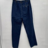 women Liz Claiborne Vintage Pleated Dark Wash Blue Jeans 10R