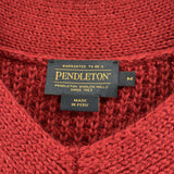 women Pendleton Alpaca Blend V-Neck Burgundy Sweater M