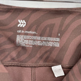 women All in Motion Zebra Print Leggings Brown Activewear S