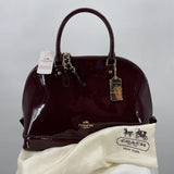 women Coach NWT Sierra Patent Satchel Oxblood Purse