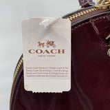 women Coach NWT Sierra Patent Satchel Oxblood Purse