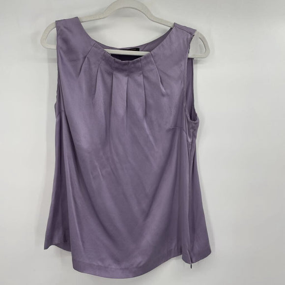 women Classiques Entier Silk Sleeveless Dusty Lavender Purple Top L