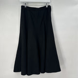 women Vintage Wool Midi Tulip Black Skirt 6