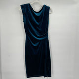 women Vince Camuto Sleeveless Velvet Cocktail Teal Blue Dress 6