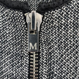 women Maison Scotch Rendezvous Zip Front Tweed Gray Jacket 1/Small