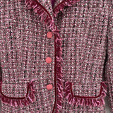 women Vertigo Tweed Magenta Jacket S