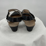 women Clark's Collection Closed Toe Ankle Strap Leather Black Shoes 8