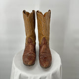 women Tony Lama Vintage Western Boots Brown & Tan Shoes M7/W9