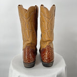 women Tony Lama Vintage Western Boots Brown & Tan Shoes M7/W9