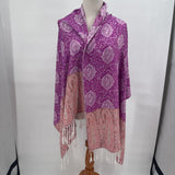 women Pashmina Paisley Purple Scarf