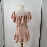 women Topshop Linen Pink Dress 4