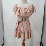 women Topshop Linen Pink Dress 4