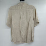 women Coldwater Creek Linen Button Front Cream Top M