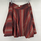 women Lux Striped Bubble Brown Skirt S/7