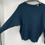 women Tahari Batwing Teal Sweater M