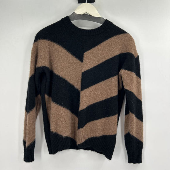 women The Cashmere Project Chevron Brown & Black Sweater XS