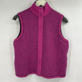 women Reversible Wool Vest Black Pink Jacket S