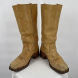 women Frye White Label Vintage Campus Boots Tan Shoes 6.5