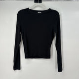 women Cotton On Long Sleeve Tee Black Knit Top L