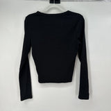 women Cotton On Long Sleeve Tee Black Knit Top L