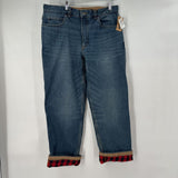 men Duluth Trading Co. NWT Men's Ballroom Flannel-Lined Relaxed Fit Jeans Blue Jeans 34x30