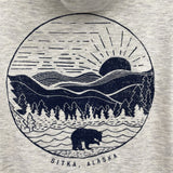 women Heat Last Sitka Alaska Printed Gray Sweatshirt S