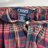 women Chaps Plaid Blouse Red Brown Multi Top 2X