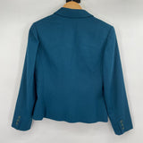 women Pendleton Vintage Wool Blazer Teal Jacket 8