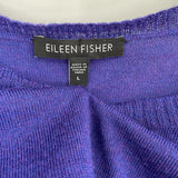 women Eileen Fisher Merino Wool Knit Blue Sweater L