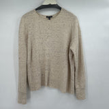 women Eileen Fisher Multi-Textured Knit Tan Sweater L