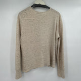 women Eileen Fisher Multi-Textured Knit Tan Sweater L