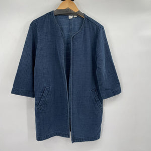 women The Fisher Project Indigo Cotton Topper Blue Jacket M